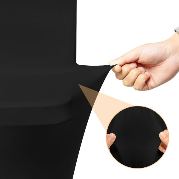 2 Pack 6 Feet Black Spandex Tablecloth for Rectangular Tables, Fitted & Stretch, Washable, Wrinkle Resistant, Perfect for Event, Wedding, Party, Banquet, Cocktail, Festival, and Table Protector - Image 5