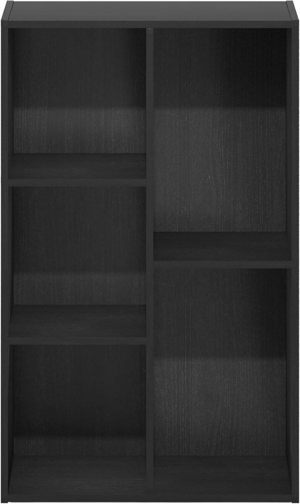 Furinno Luder 5-Cube No Tool Assembly Open Shelf, Blackwood - Image 7