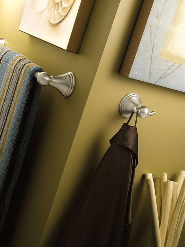 Moen Preston Collection Brushed Nickel 18-Inch Single Bathroom Towel Bar, DN8418BN - Image 2