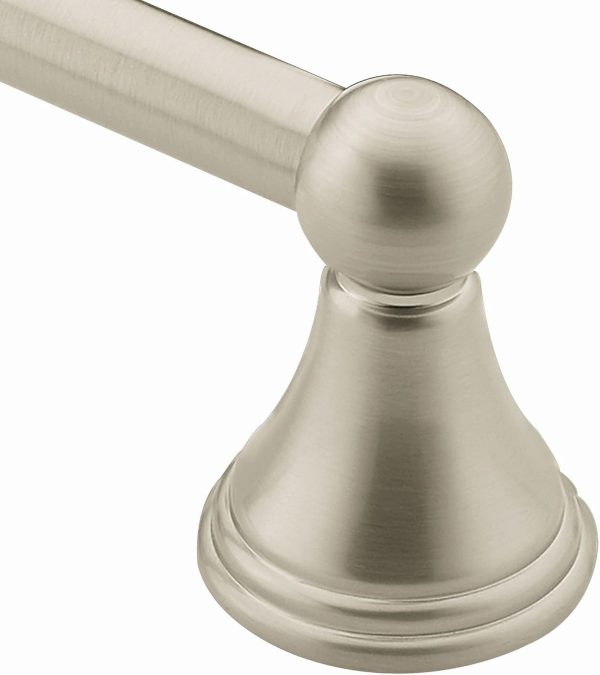 Moen Preston Collection Brushed Nickel 18-Inch Single Bathroom Towel Bar, DN8418BN - Image 5